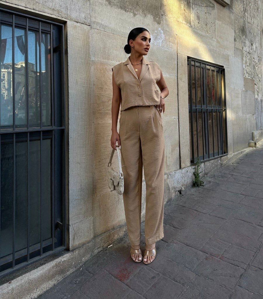 Zoé Crop Vest Set