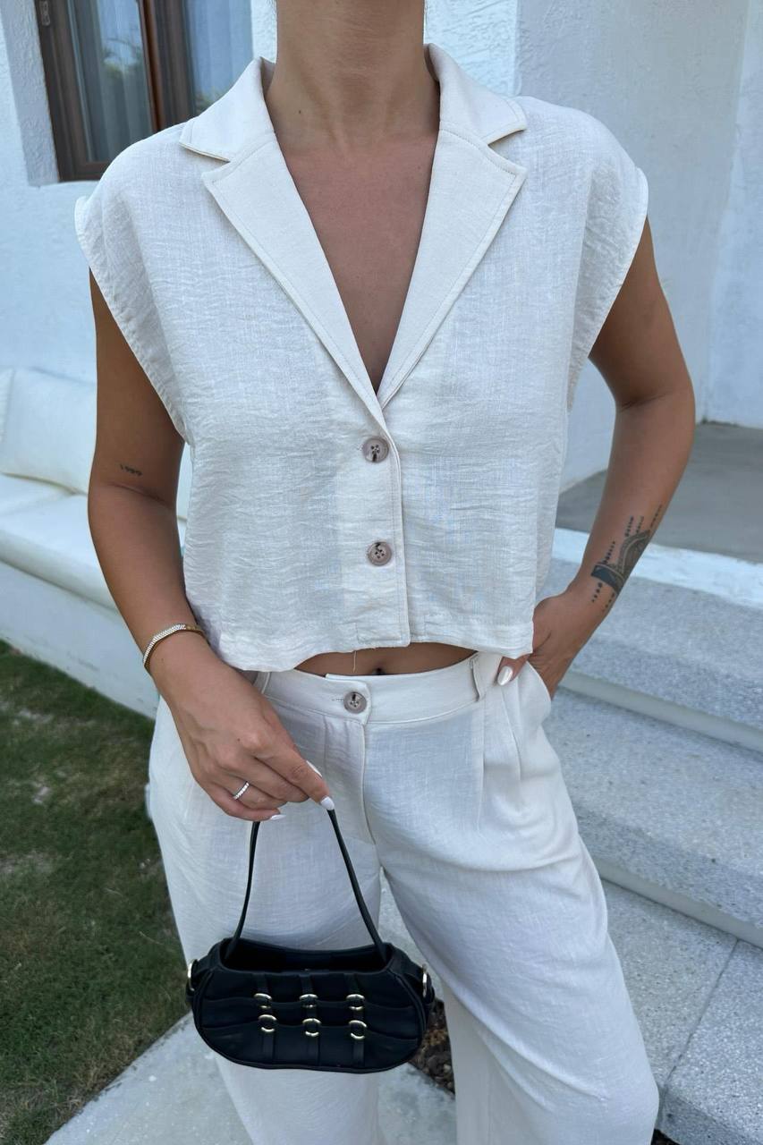 Zoé Crop Vest Set