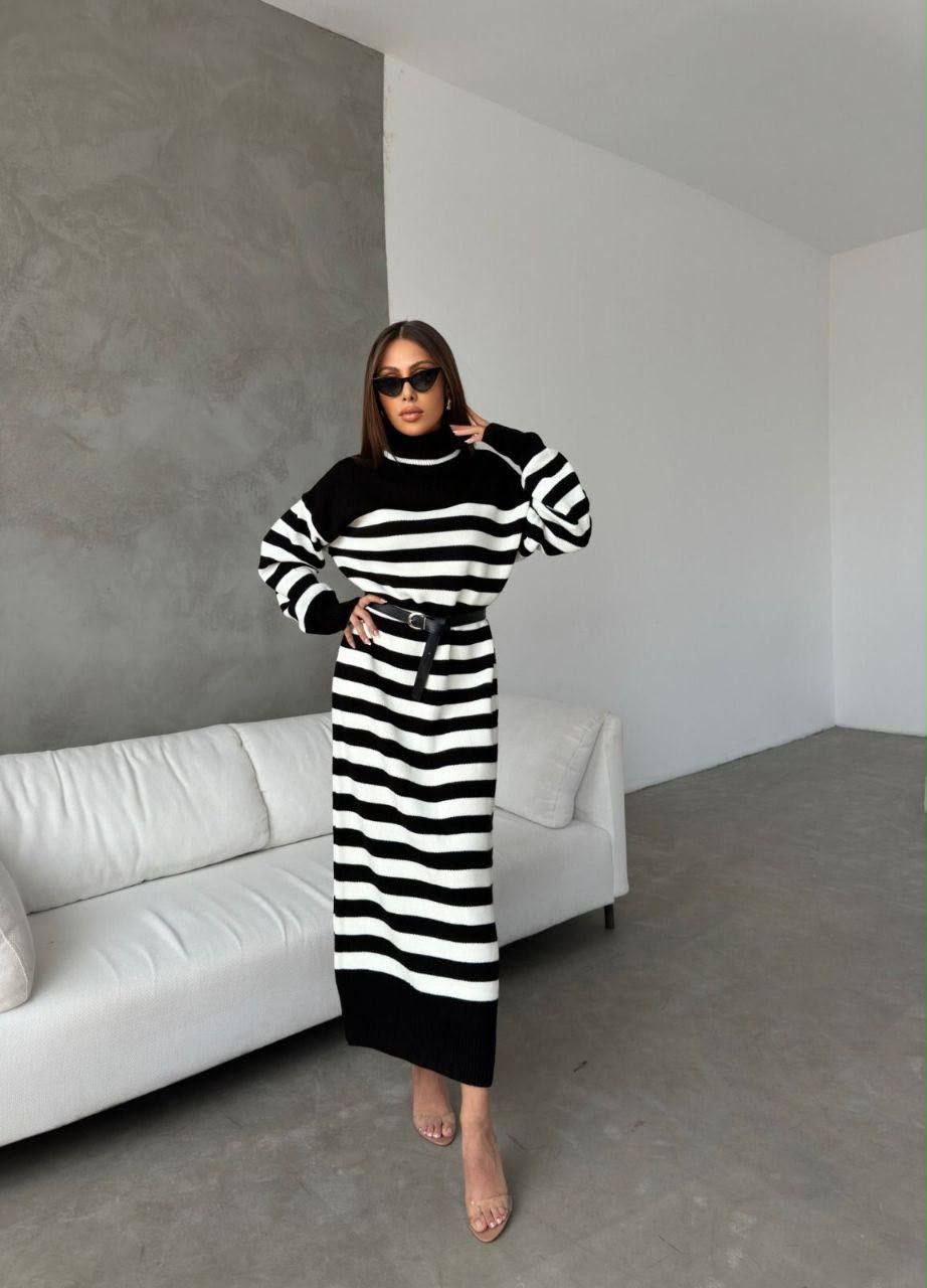 Striped long dress