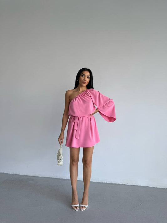 Partial Open Back Short Dress