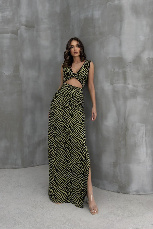 Bellatrix Cut Out Jacquard Dress