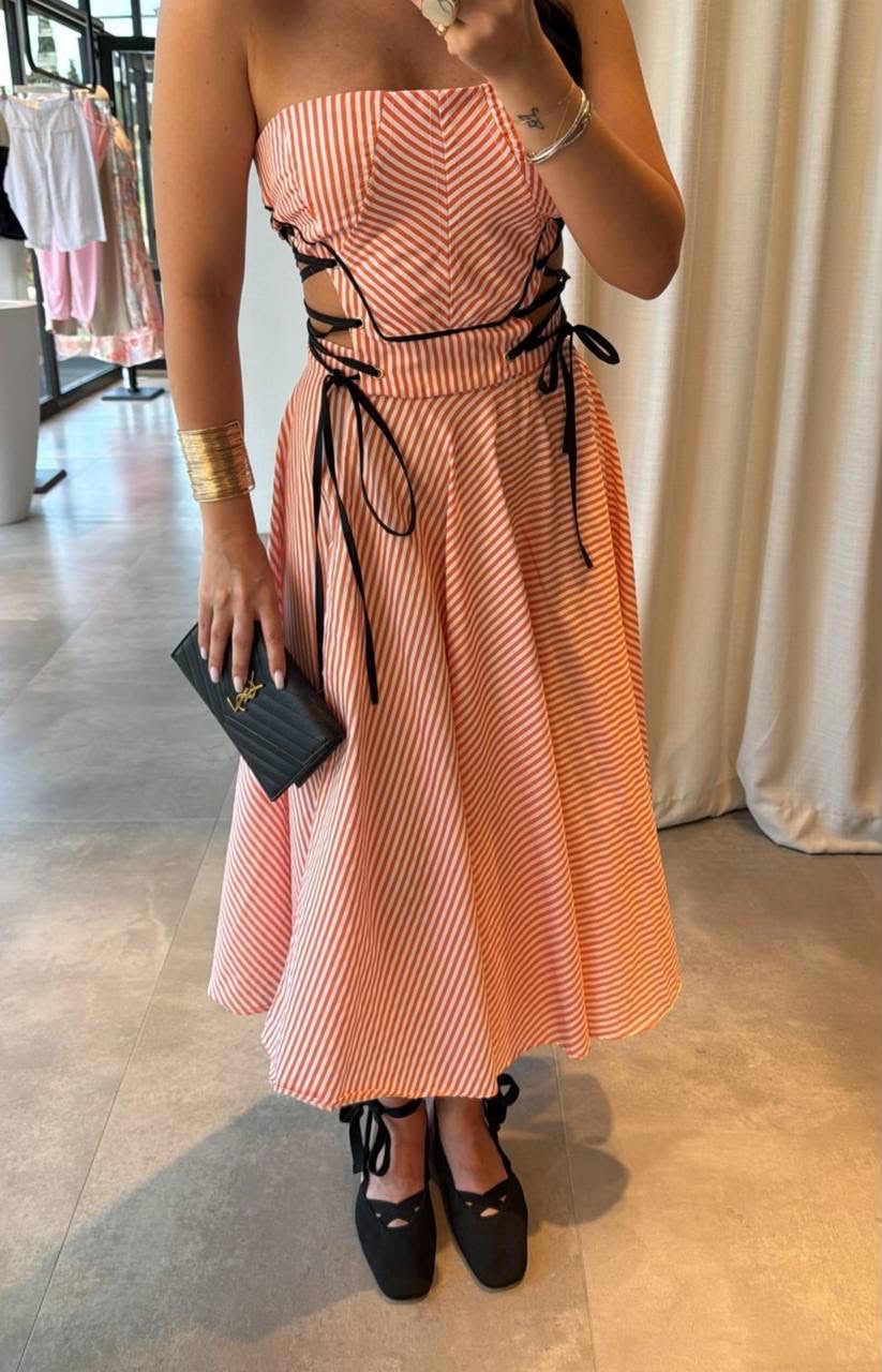 Striped crop top & Skirt set
