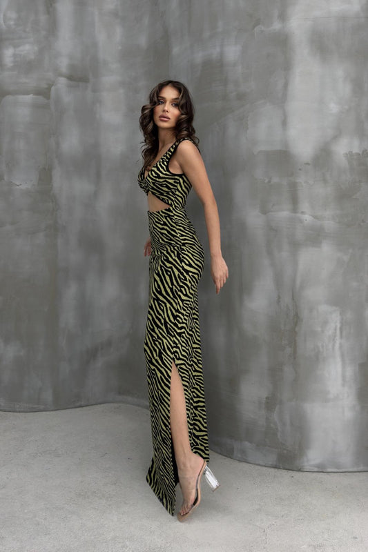 Bellatrix Cut Out Jacquard Dress