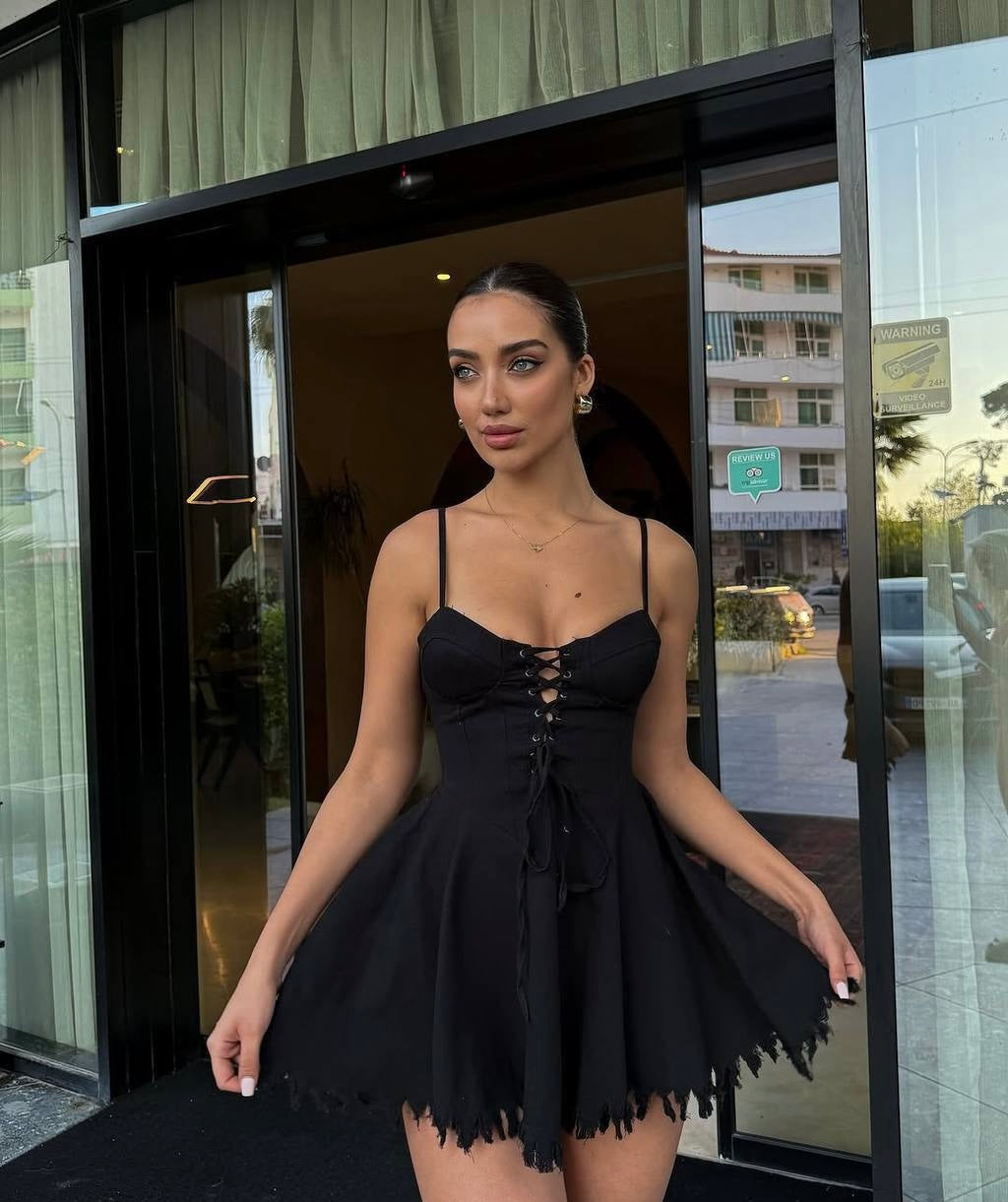 Lace Me Up Dress