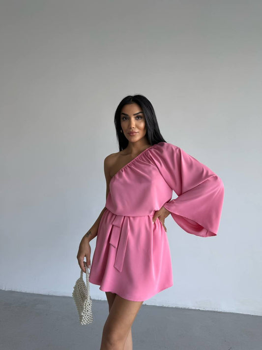 Partial Open Back Short Dress