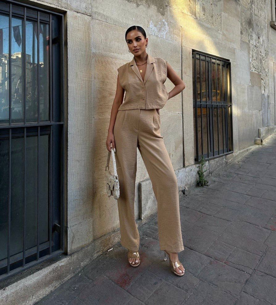 Zoé Crop Vest Set