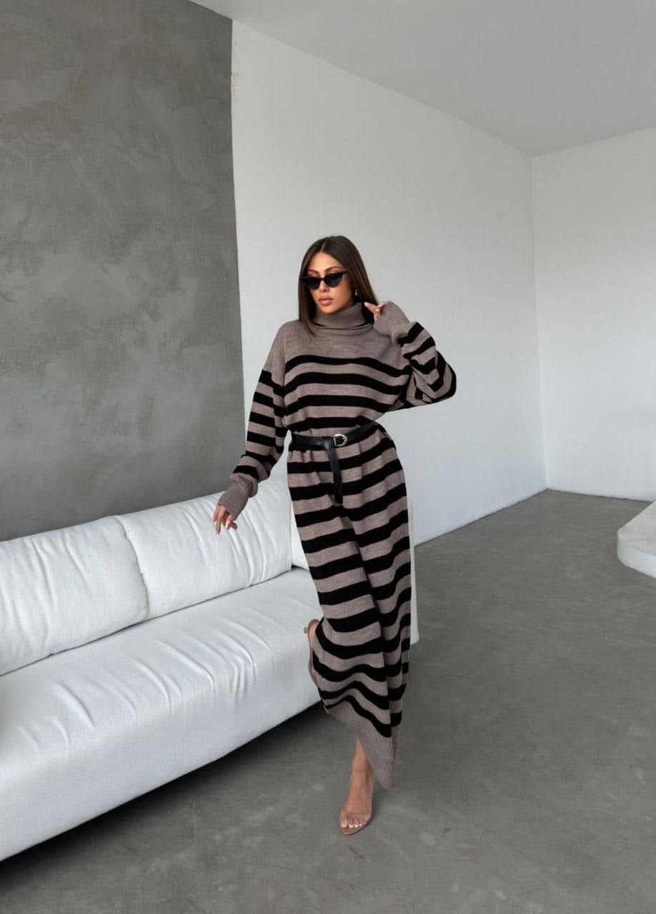 Striped long dress