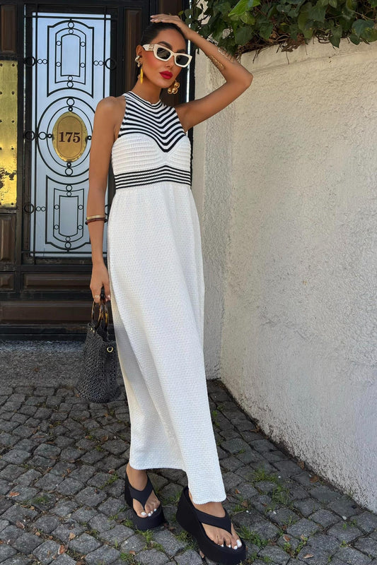 Roba Striped Long Knit Dress