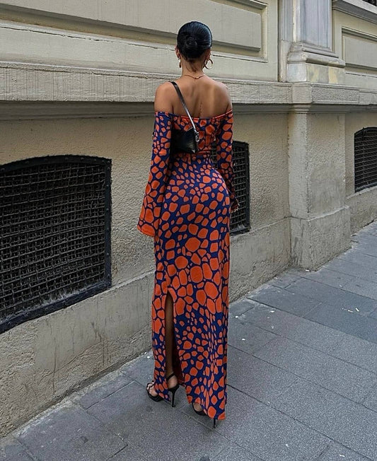 Pansy Cut Out Animal Pattern Dress