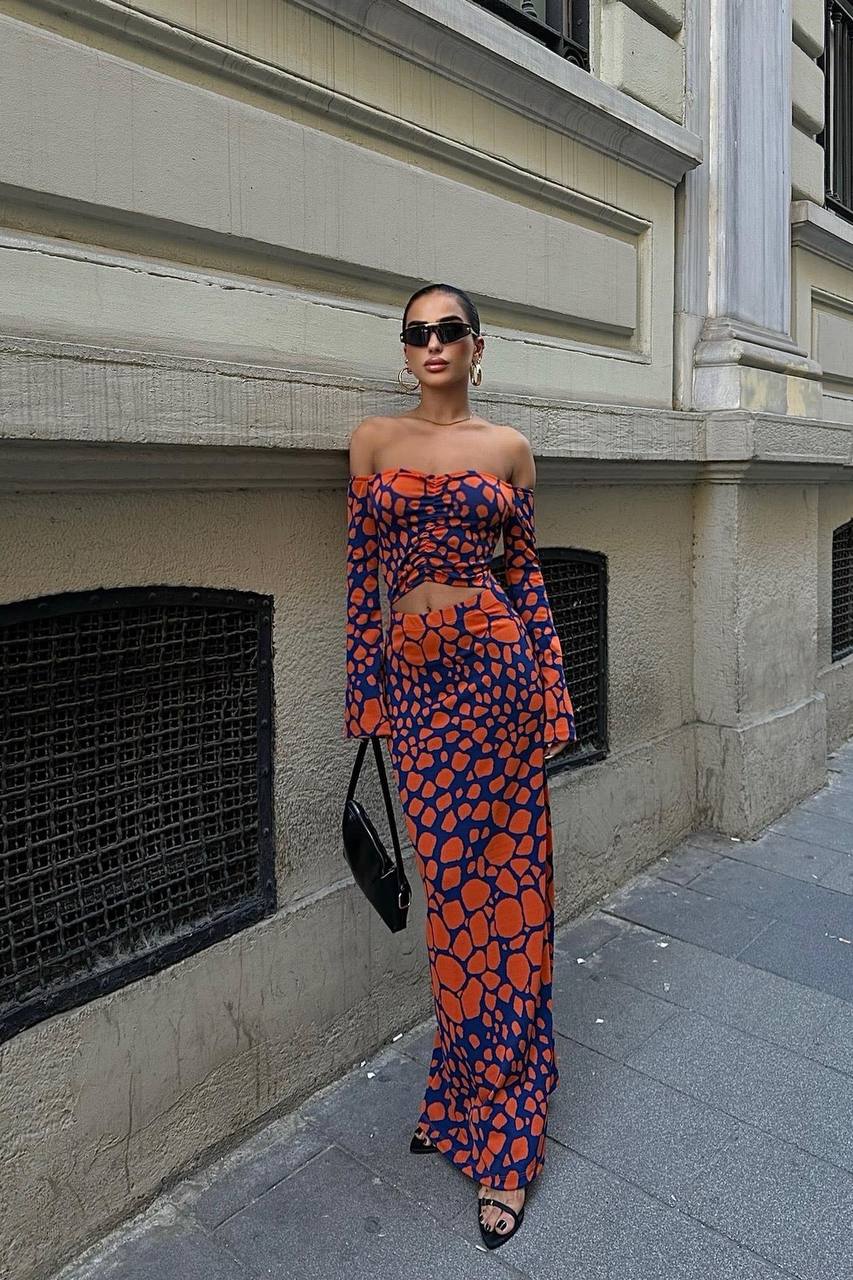 Pansy Cut Out Animal Pattern Dress