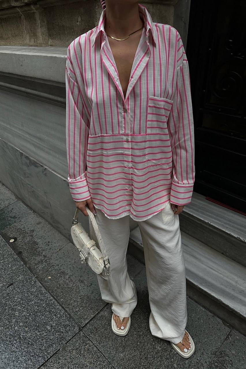 Suzy Striped Linen Shirt