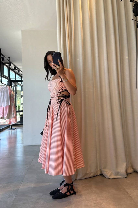 Striped crop top & Skirt set