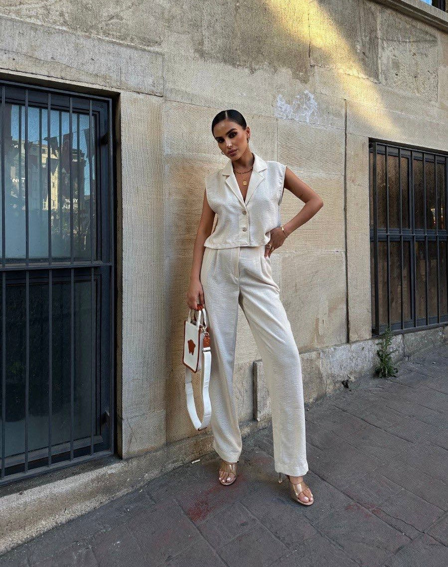 Zoé Crop Vest Set