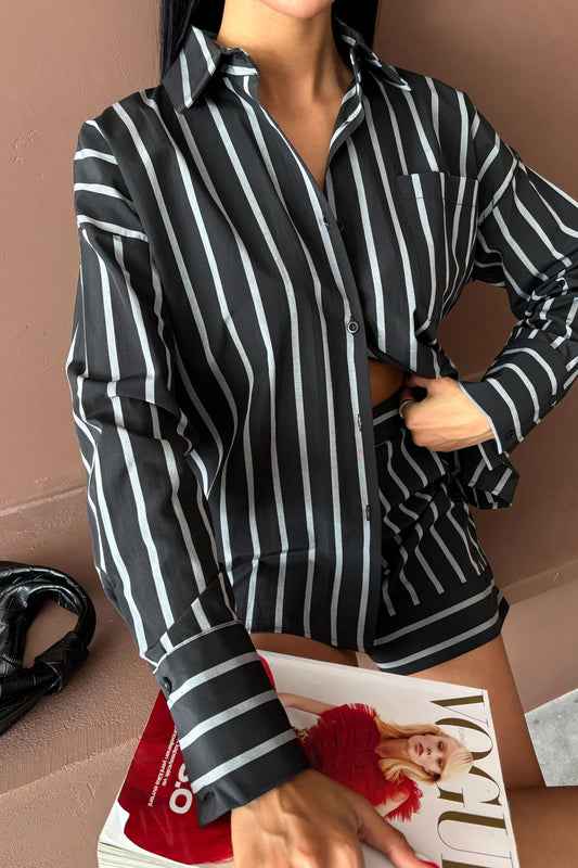 Piera Striped Shorts Set